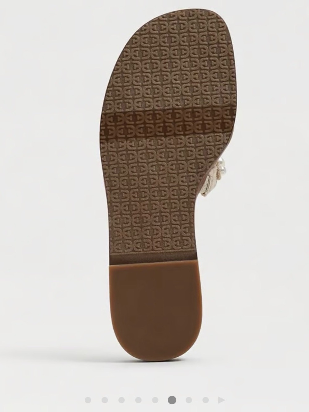 Sam Edelman Beige Pearled Slide Sandals - Picture 3 of 7